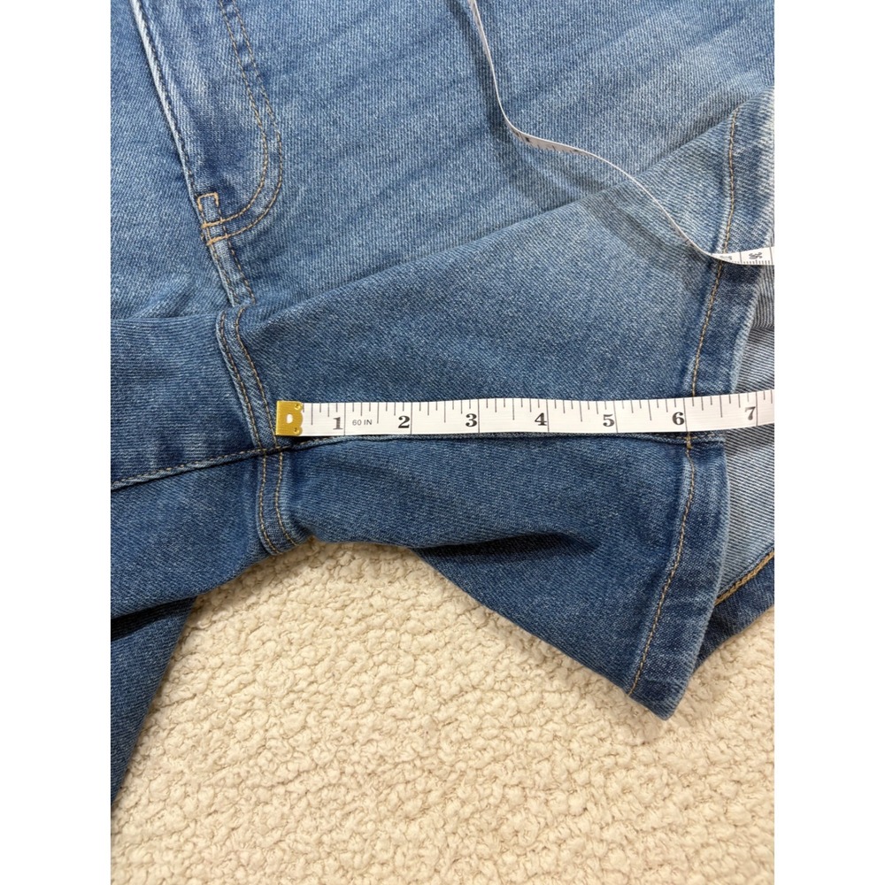 Lularoe Denim Jean Shorts Medium Wash Blue Size 34 Stretch 7" High Rise - Picture 3 of 8